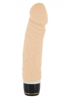Реалистичный силиконовый вибратор CLASSIC ORIGINAL NUDE - 20 см., Seven Creations