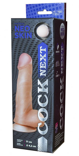 Фаллоимитатор COCK NEXT 6" с подошвой-присоской - 17 см., LOVETOY (А-Полимер)