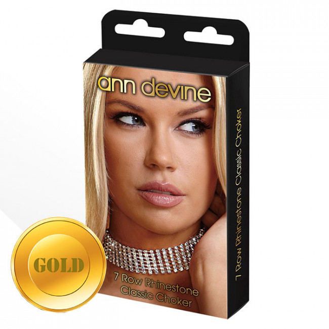Ошейник из кристаллов 7 Row Rhinestone Classic Choker, Ann Devine