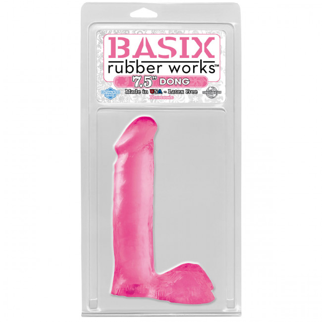 Розовый фаллоимитатор Basix - 19 см., Pipedream Розовый фаллоимитатор Basix - 19 см., Pipedream