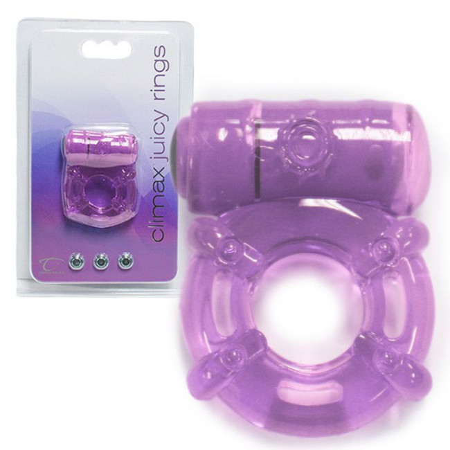 Фиолетовое эрекционное кольцо с вибрацией Climax Juicy Rings, Topco Sales Фиолетовое эрекционное кольцо с вибрацией Climax Juicy Rings, Topco Sales