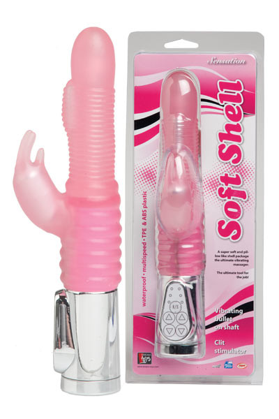 Розовый вибромассажер с клиторальным стимулятором - 18 см., Dream Toys Розовый вибромассажер с клиторальным стимулятором - 18 см., Dream Toys