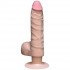 Телесный вибромассажер The Realistic Cock ULTRASKYN Vibrating 7” Slim - 22,1 см., Doc Johnson