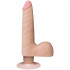 Телесный вибромассажер The Realistic Cock ULTRASKYN Vibrating 7” Slim - 22,1 см., Doc Johnson