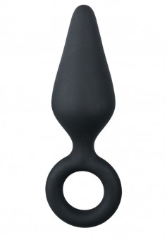 Черная малая анальная пробка Pointy Plug - 8,5 см.