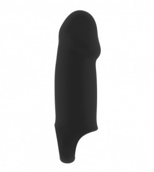 Чёрная насадка Stretchy Thick Penis Extension No.37, Shots Media BV