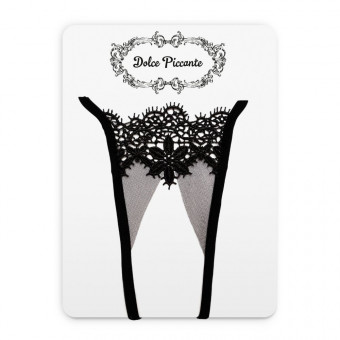 Открытые кружевные трусики Аlbori с цветочным узором, Dolce Piccante Lingerie