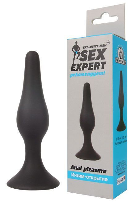 Чёрная анальная втулка Sex Expert - 10 см., Bior toys Чёрная анальная втулка Sex Expert - 10 см., Bior toys