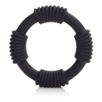 Чёрное эрекционное кольцо Adonis Silicone Rings Hercules, California Exotic Novelties