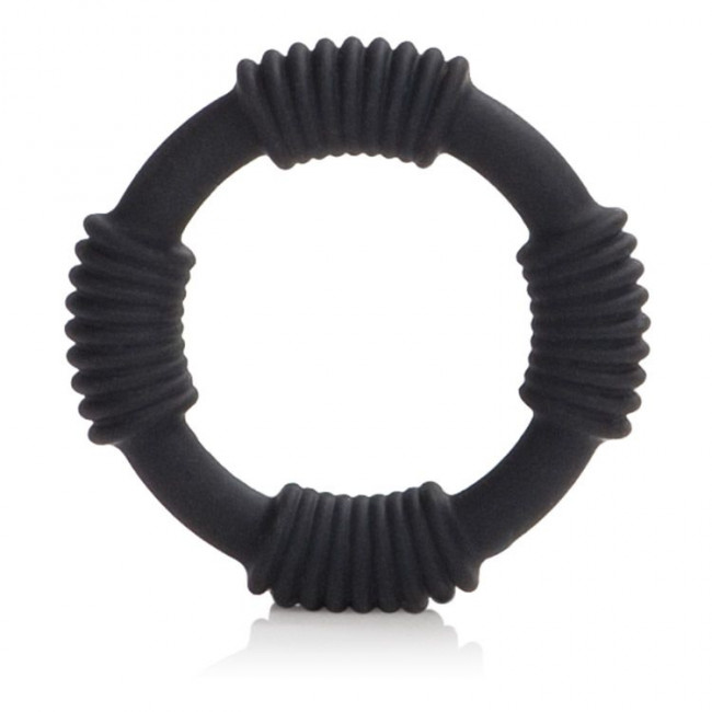 Чёрное эрекционное кольцо Adonis Silicone Rings Hercules, California Exotic Novelties