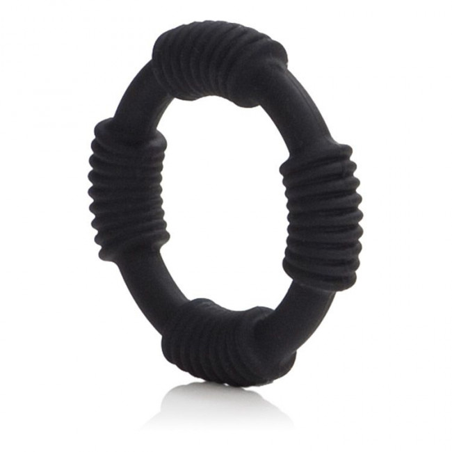 Чёрное эрекционное кольцо Adonis Silicone Rings Hercules, California Exotic Novelties