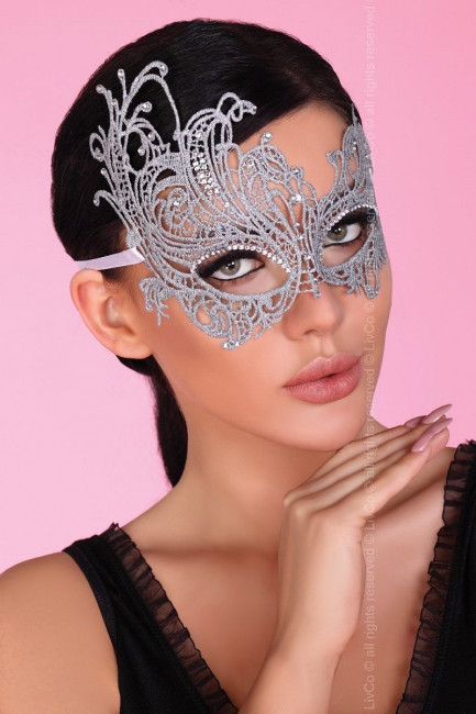 Серебристая ажурная маска Mask Silver, Livia Corsetti