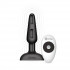 Чёрная анальная вибропробка с 3 источниками вибрации TRIO REMOTE CONTROL PLUG BLACK - 13,5 см., b-Vibe