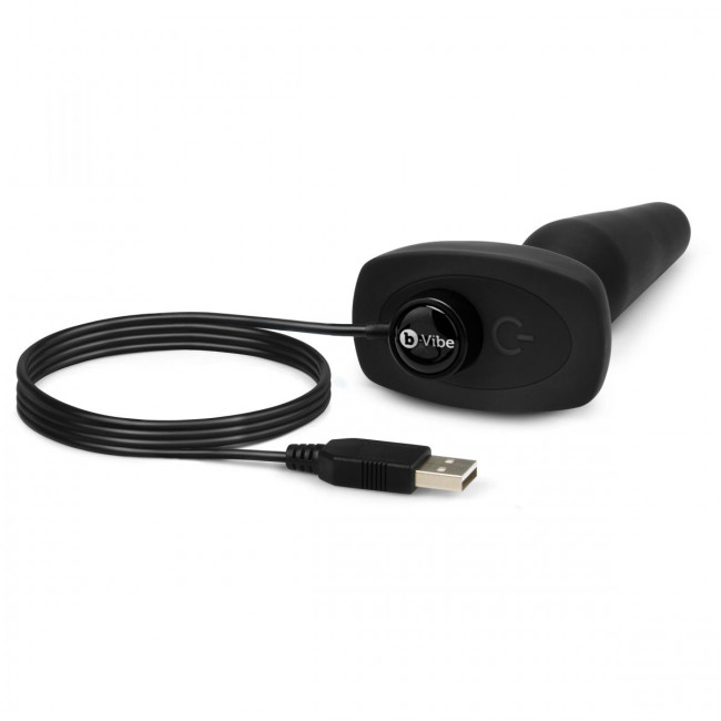Чёрная анальная вибропробка с 3 источниками вибрации TRIO REMOTE CONTROL PLUG BLACK - 13,5 см., b-Vibe