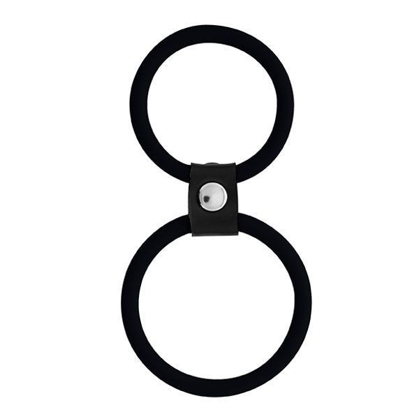 Чёрное двойное эрекционное кольцо Dual Rings Black, Dream Toys Чёрное двойное эрекционное кольцо Dual Rings Black, Dream Toys