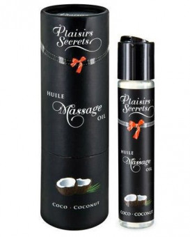 Массажное масло с ароматом кокоса Huile de Massage Gourmande Coco - 59 мл., Plaisir Secret