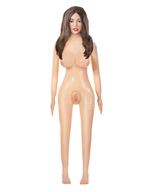 Надувная кукла-брюнетка Agent 69 Life-Size Love Doll с вставками , Pipedream