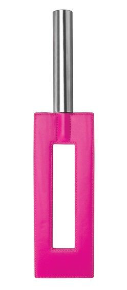 Розовая шлёпалка Leather Gap Paddle - 35 см., Shots Media BV