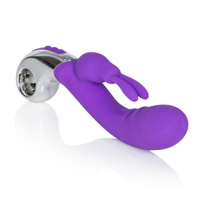 Фиолетовый вибратор Embrace Bunny Wand - 21 см., California Exotic Novelties Фиолетовый вибратор Embrace Bunny Wand - 21 см., California Exotic Novelties