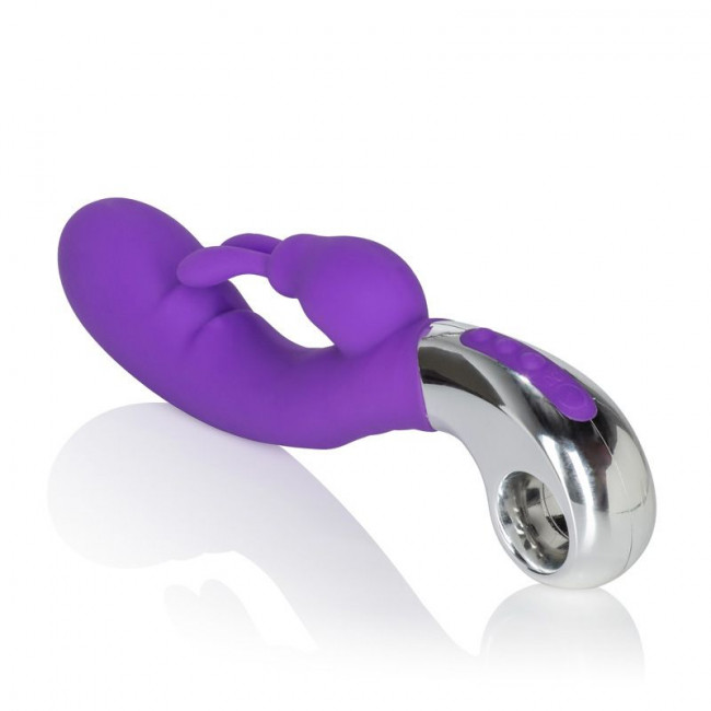 Фиолетовый вибратор Embrace Bunny Wand - 21 см., California Exotic Novelties Фиолетовый вибратор Embrace Bunny Wand - 21 см., California Exotic Novelties