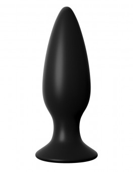 Чёрная большая анальная вибропробка Large Rechargeable Anal Plug - 13,5 см., Pipedream