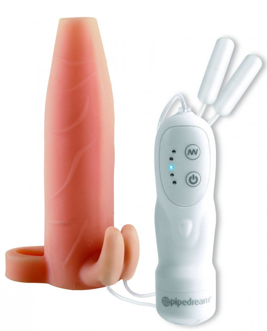 Телесная вибронасадка Duo Clit Climax-Her - 15 см., Pipedream Телесная вибронасадка Duo Clit Climax-Her - 15 см., Pipedream