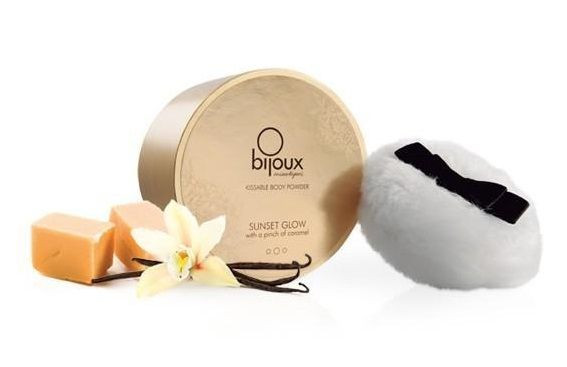 Съедобная пудра для тела с ароматом солёной карамели Sunset Glow Powder - 45 гр., Bijoux Indiscrets