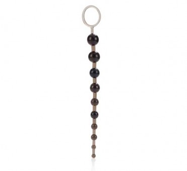 Черная анальная цепочка X-10 BEADS, California Exotic Novelties