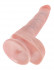 Телесный фаллоимитатор с мошонкой и присоской 6" Cock with Balls - 17,8 см., Pipedream