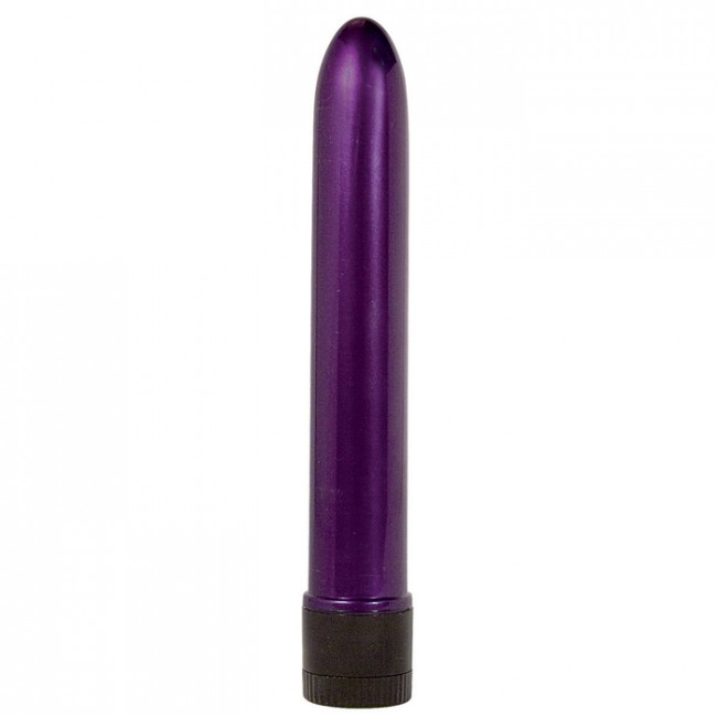 Фиолетовый классический вибратор RETRO ULTRA SLIMLINE - 17 см., Toy Joy Фиолетовый классический вибратор RETRO ULTRA SLIMLINE - 17 см., Toy Joy