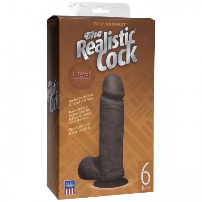 Реалистичный фаллоимитатор The Realistic Cock ULTRASKYN 6” - 17,3 см., Doc Johnson