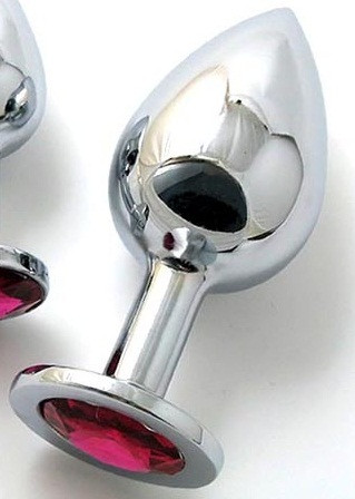 Анальная пробка BUTT PLUG Large с рубиновым кристаллом - 9,5 см., Anal Jewelry Plug Анальная пробка BUTT PLUG Large с рубиновым кристаллом - 9,5 см., Anal Jewelry Plug