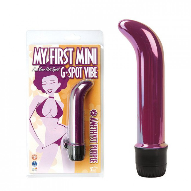 Пурпурный мини-вибратор для точки G My First Mini G-Spot Vibe - 14 см., Topco Sales