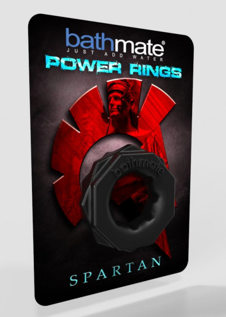 Чёрное эрекционное кольцо Spartan, Bathmate