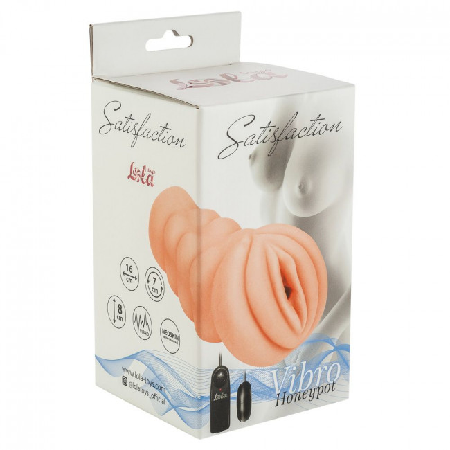 Мастурбатор-вагина с вибрацией Satisfaction Vibro Honeypot, Lola toys