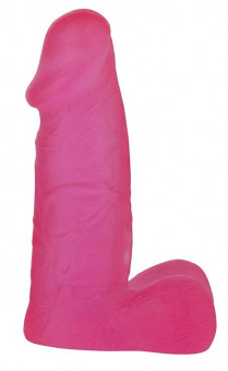 Розовый фаллоимитатор с мошонкой XSKIN 5 PVC DONG - 13 см., Dream Toys