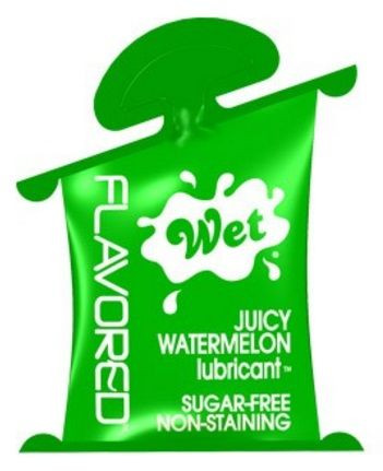Лубрикант Wet Flavored Juicy Watermelon с ароматом арбуза - 10 мл., Wet International Inc.