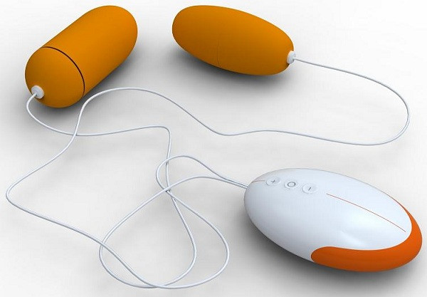 Два оранжевых виброяичка Vibrating Egg , Odeco