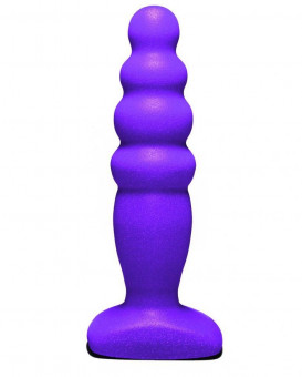Фиолетовый анальный стимулятор Small Bubble Plug - 11 см., Lola toys