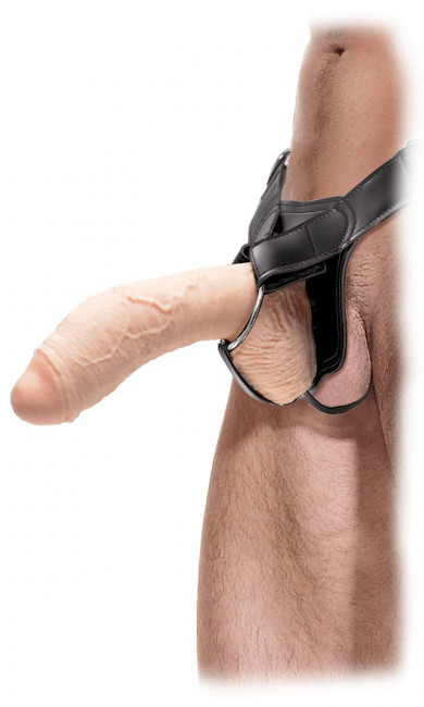 Большой полый страпон телесного цвета Extreme Hollow Strap-On - 25,5 см., Pipedream Большой полый страпон телесного цвета Extreme Hollow Strap-On - 25,5 см., Pipedream