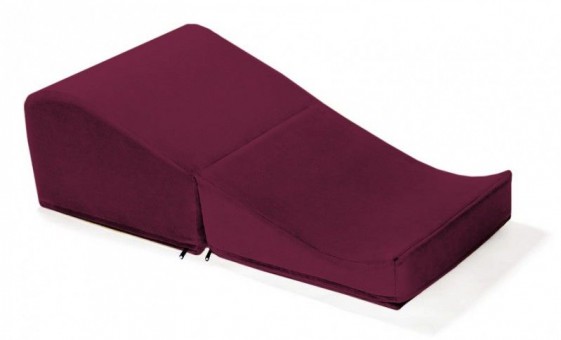 Бордовая подушка для любви Liberator Flip Ramp с чехлом из вельвета, Liberator