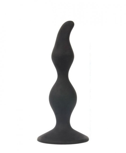 Чёрная анальная втулка со скошенным кончиком - 11 см., Bior toys
