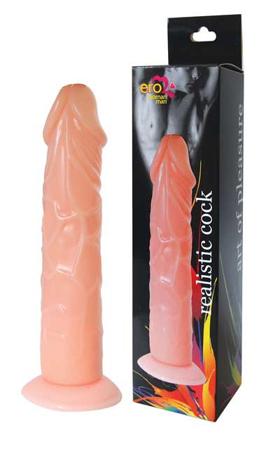  Реалистичный телесный фаллоимитатор - 18,5 см., Bior toys
