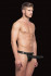 Чёрный полый страпон Hollow Twisted Strap On - 20 см., Shots Media BV