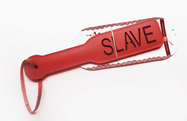 Красная шлёпалка Slave - 31,5 см., Пикантные штучки Красная шлёпалка Slave - 31,5 см., Пикантные штучки