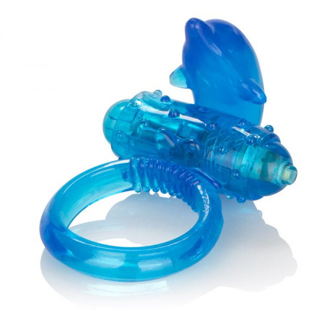 Эрекционное кольцо с вибрацией One Touch Dolphin, California Exotic Novelties