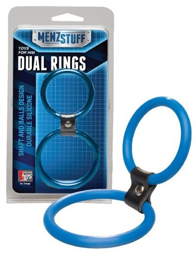 Синее двойное эрекционное кольцо Dual Rings Blue, Dream Toys