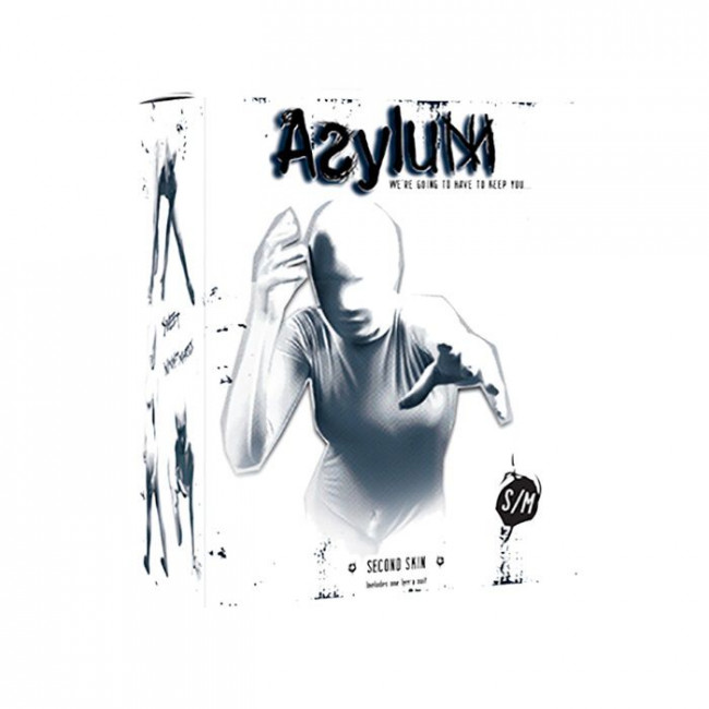 Белый кэтсьюит Asylum с маской на голову размера S/M, Topco Sales