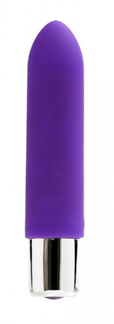Фиолетовая вибропуля VeDO Bam Mini - 9,5 см., VeDO