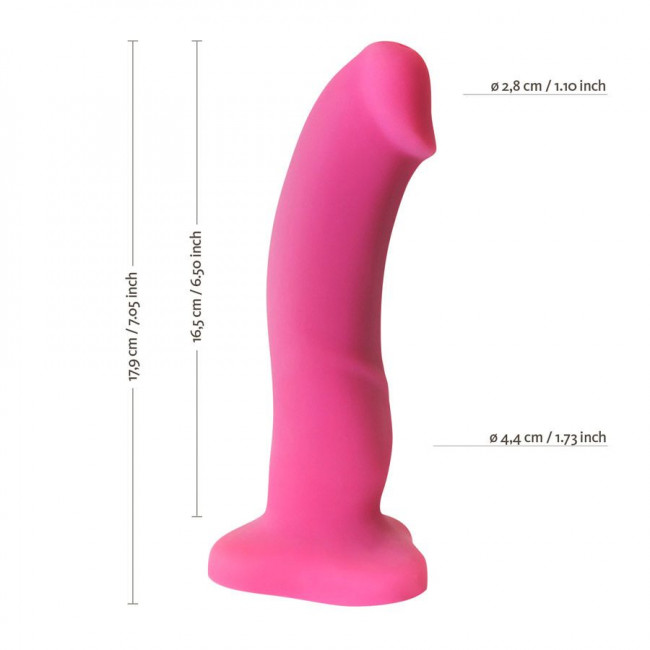 Ярко-розовый фаллоимитатор с функцией семяизвержения Pop Dildo - 17,9 см., Fun Factory